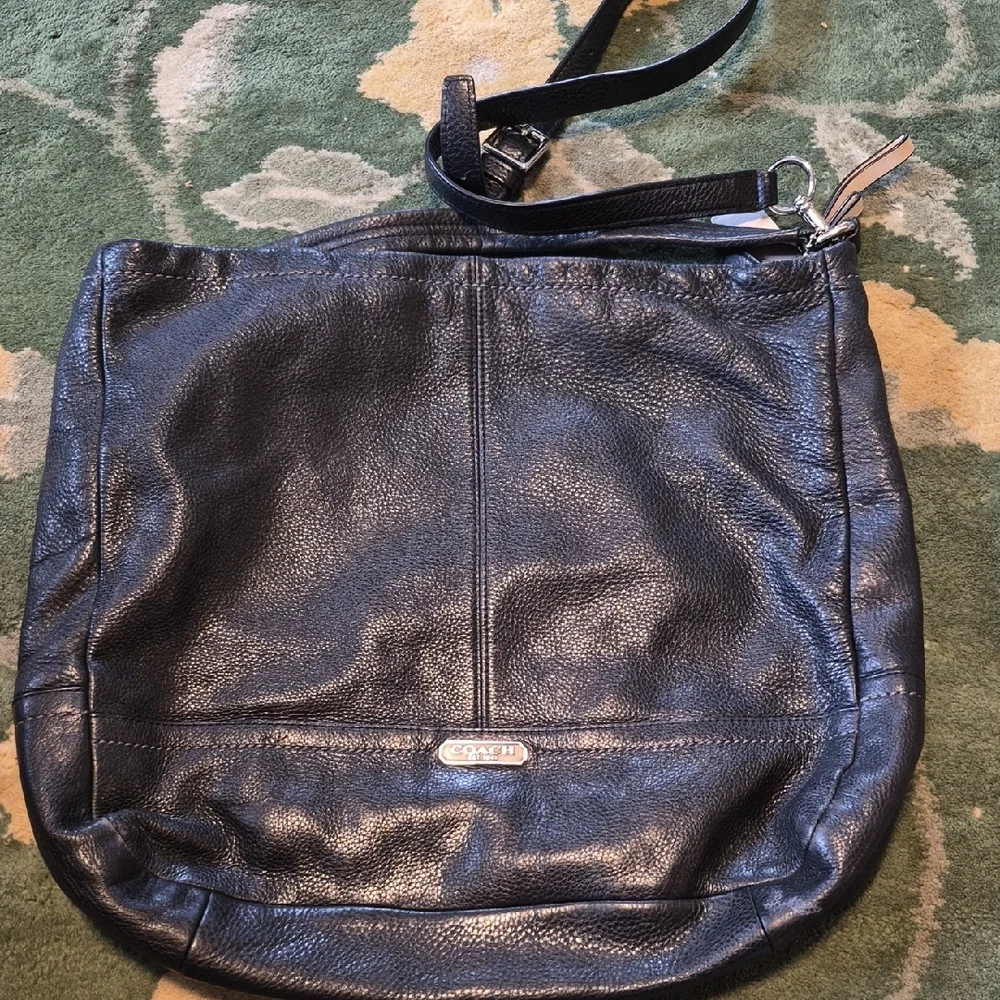 Coach Black Pebbled Leather Crossbody Bag